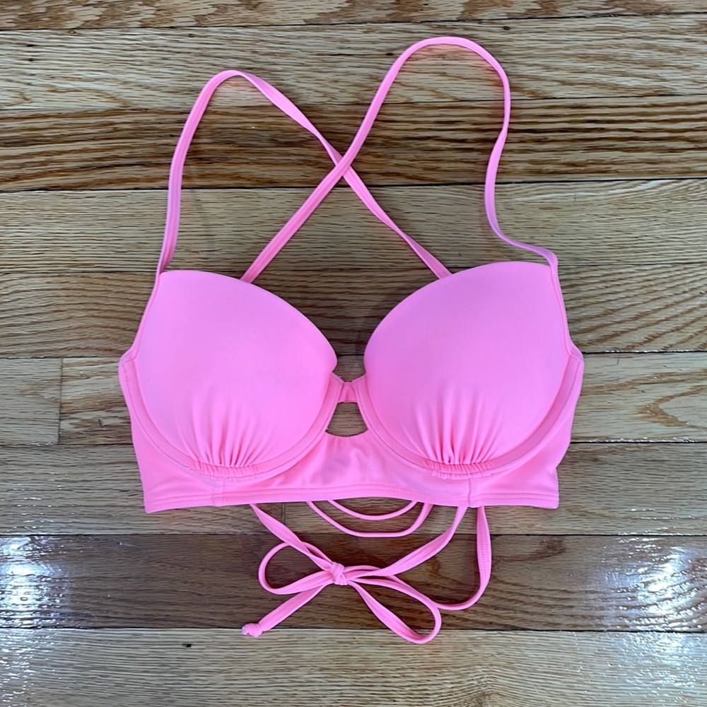 Salmon/ pink bathing suit top